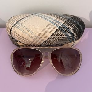 Made in Italy! Hugo Boss Clear- Frame Round Sunglasses